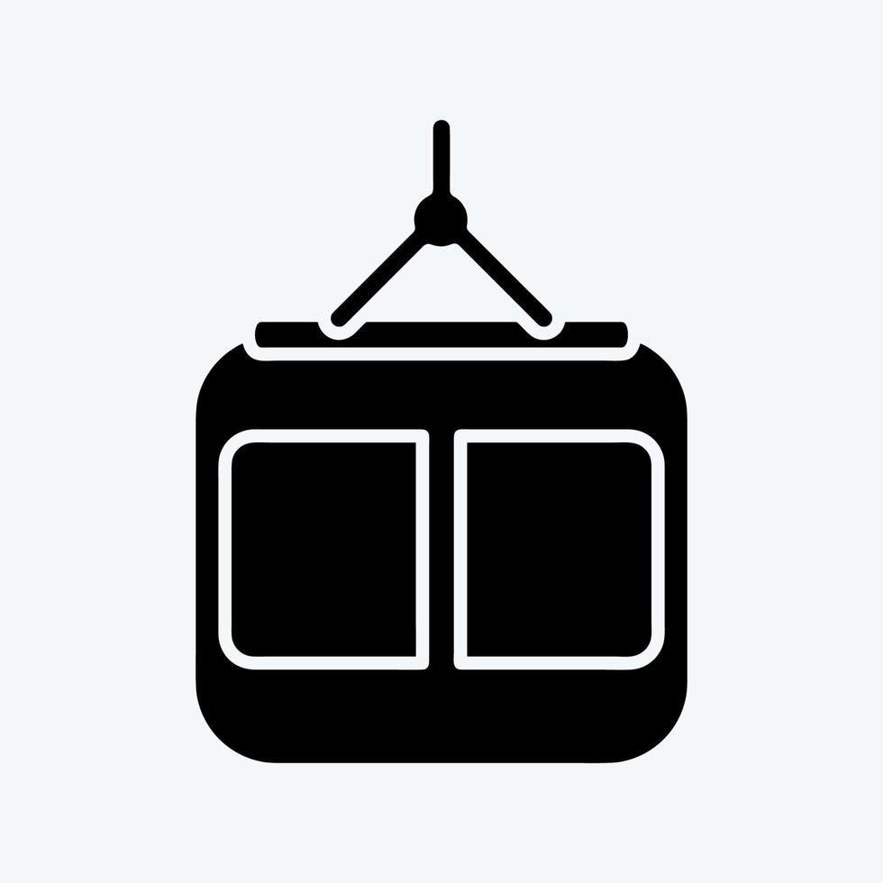 Icon Cable Car. suitable for Education symbol. glyph style. simple design editable. design template vector. simple illustration vector