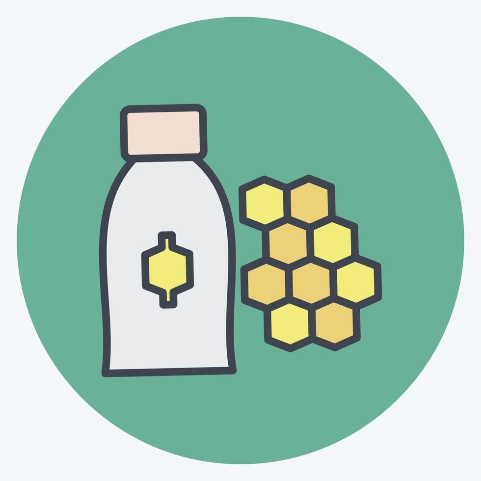 Icon Royal Jelly. suitable for Bee Farm. Color Mate Style. simple design editable. design template vector. simple illustration vector