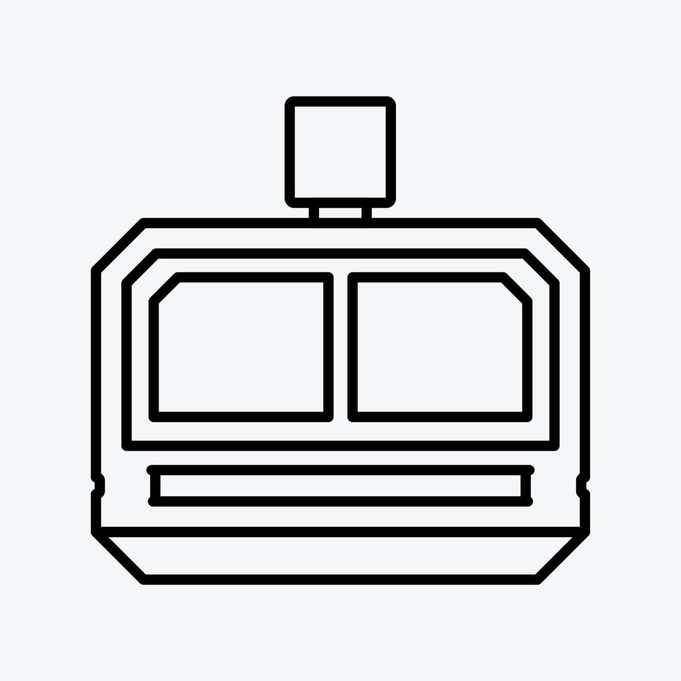Icon Aerial Traffic Sign. suitable for education symbol. line style. simple design editable. design template vector. simple illustration vector
