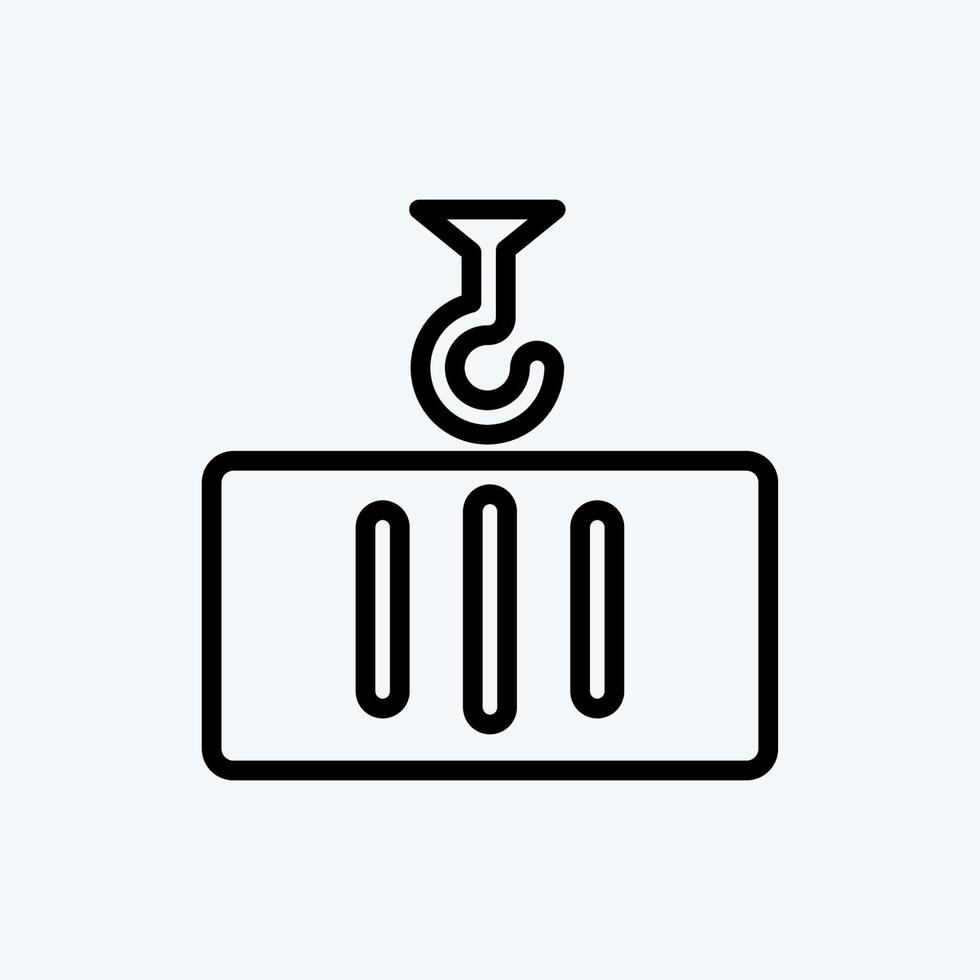 Icon Container. suitable for education symbol. line style. simple design editable. design template vector. simple illustration vector