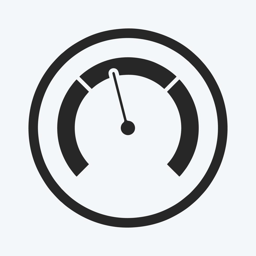 Icon Speedometer. suitable for education symbol. glyph style. simple design editable. design template vector. simple illustration vector