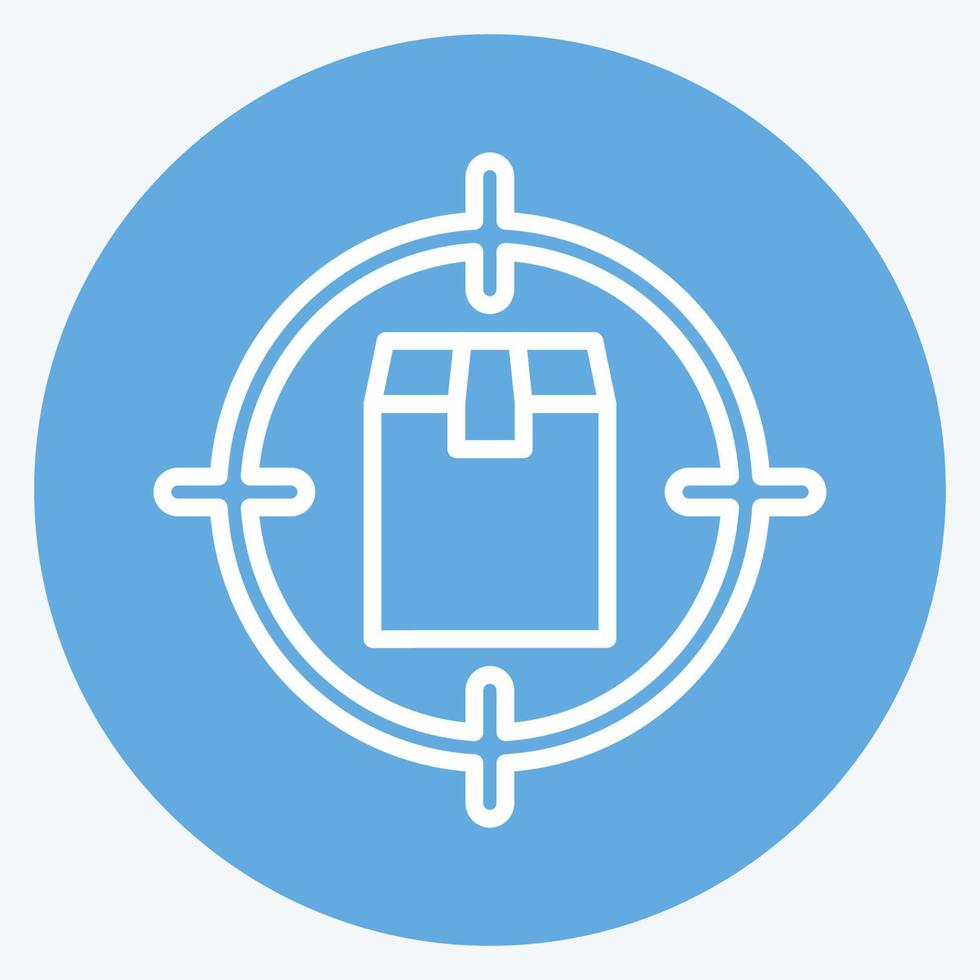 Icon Parcel Tracking. suitable for education symbol. blue eyes style. simple design editable. design template vector. simple illustration vector