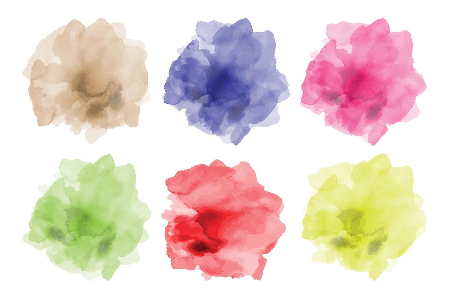 watercolor stains set vector