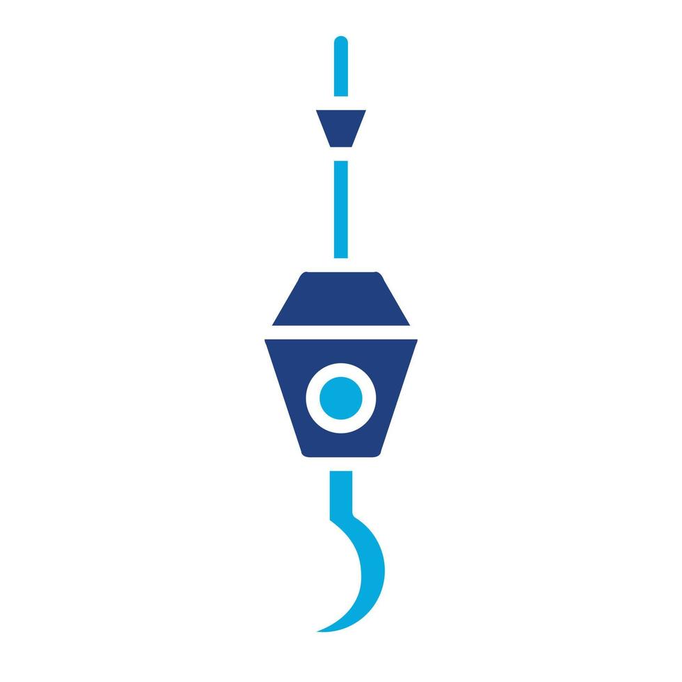 Harbor Crane Glyph Two Color Icon vector