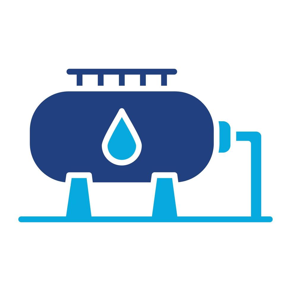 Gas Storage Glyph Two Color Icon vector