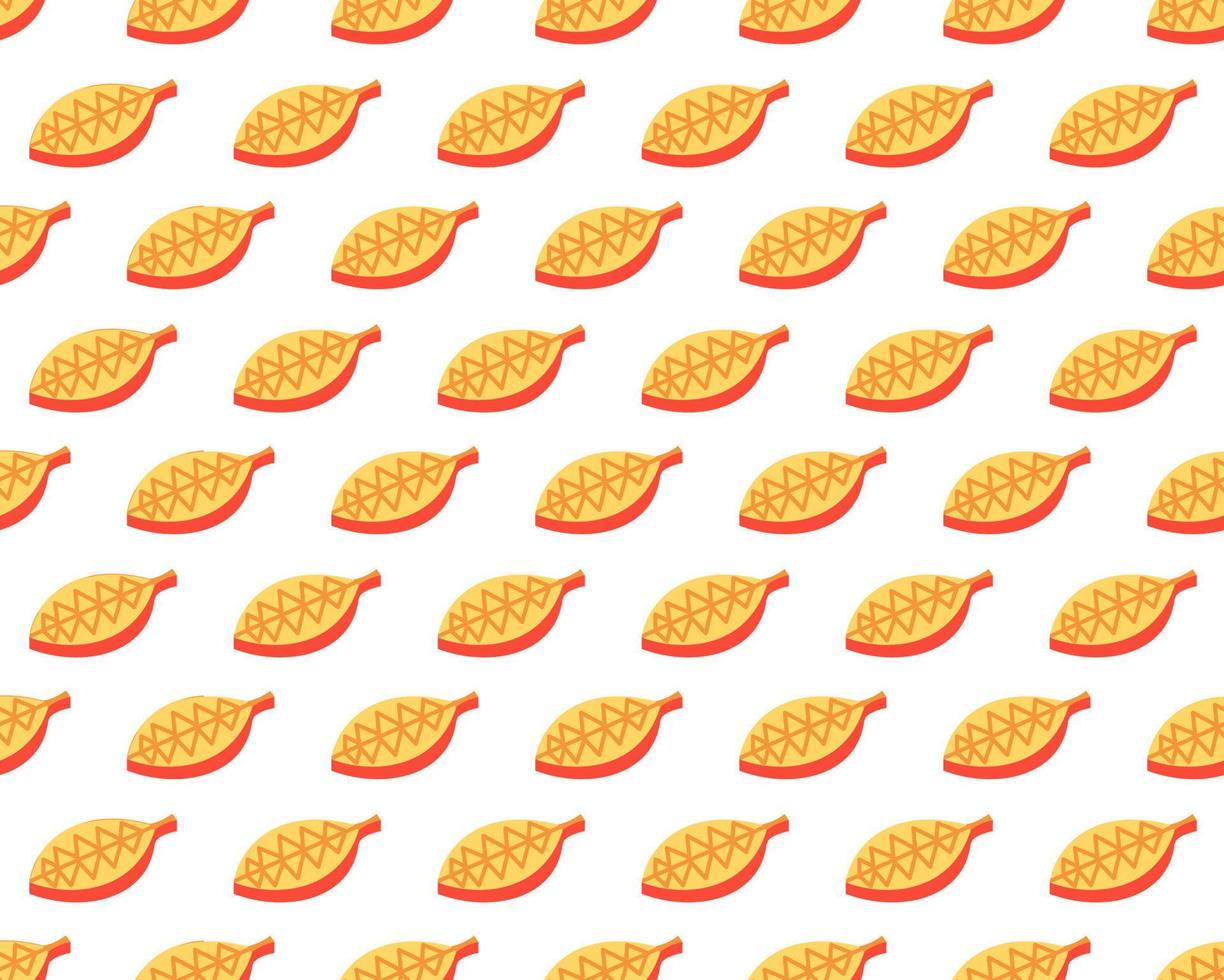 Orange leaves seamless color vector pattern