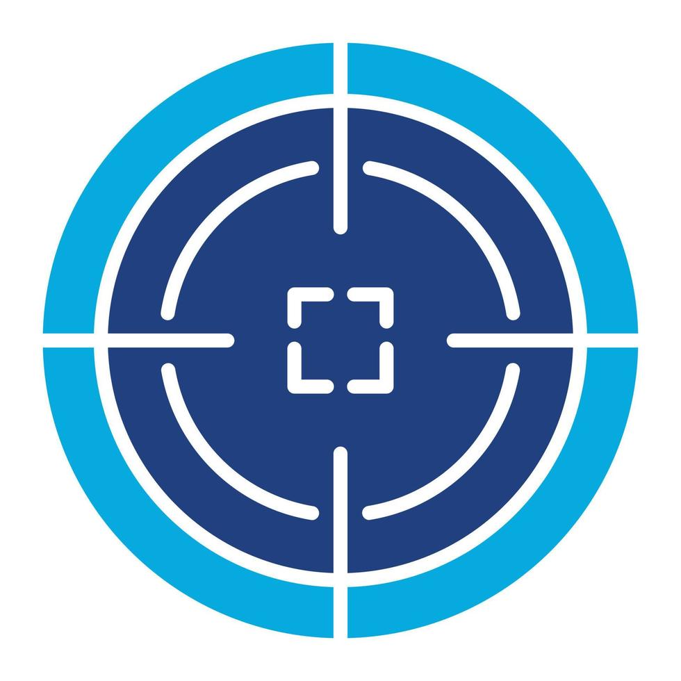 Shoot Target Glyph Two Color Icon vector