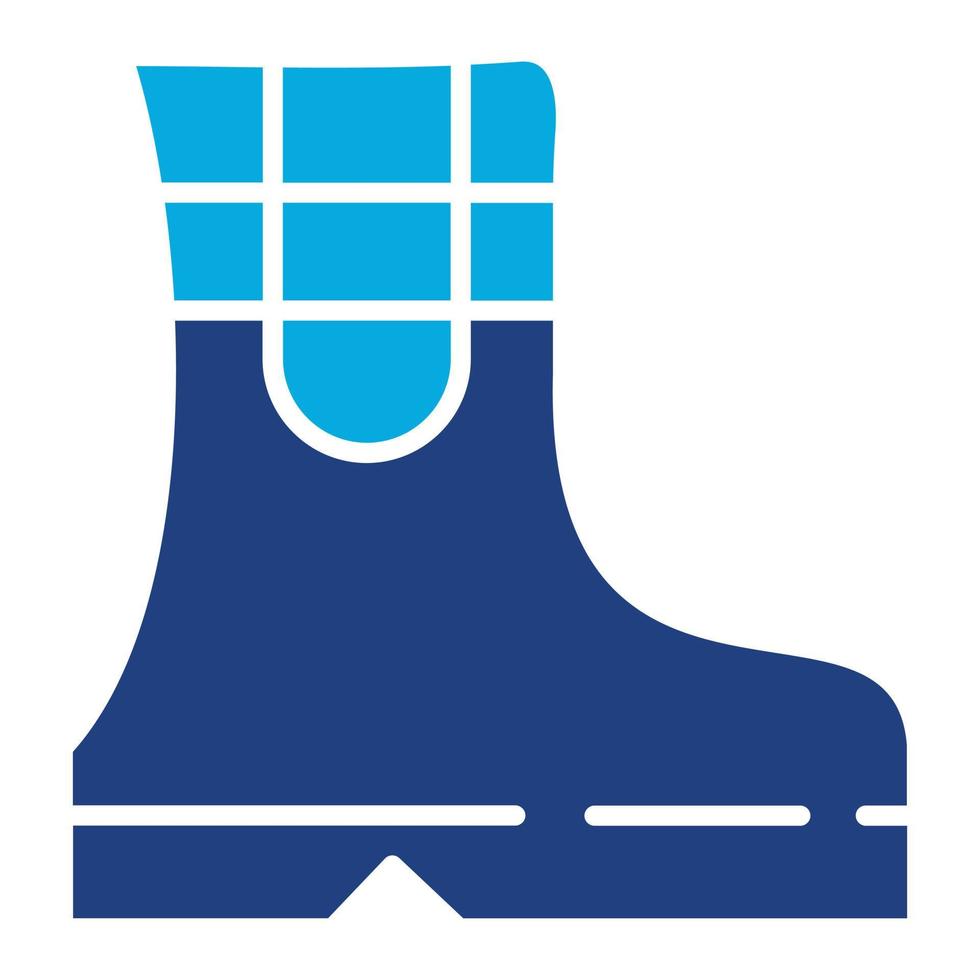 Spring Boots Glyph Two Color Icon vector