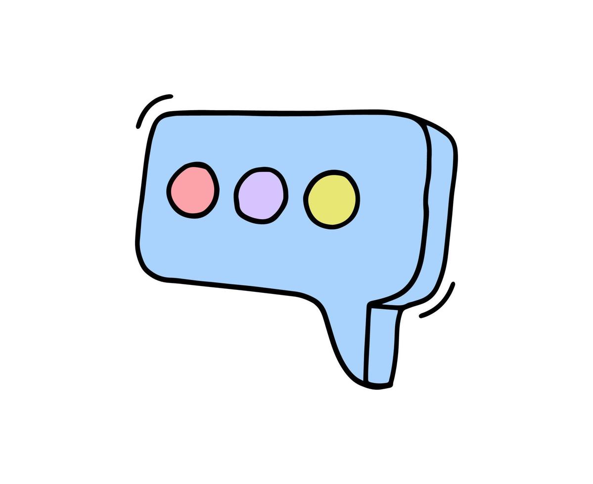 speech bubble doodle hand drawn vector illustration