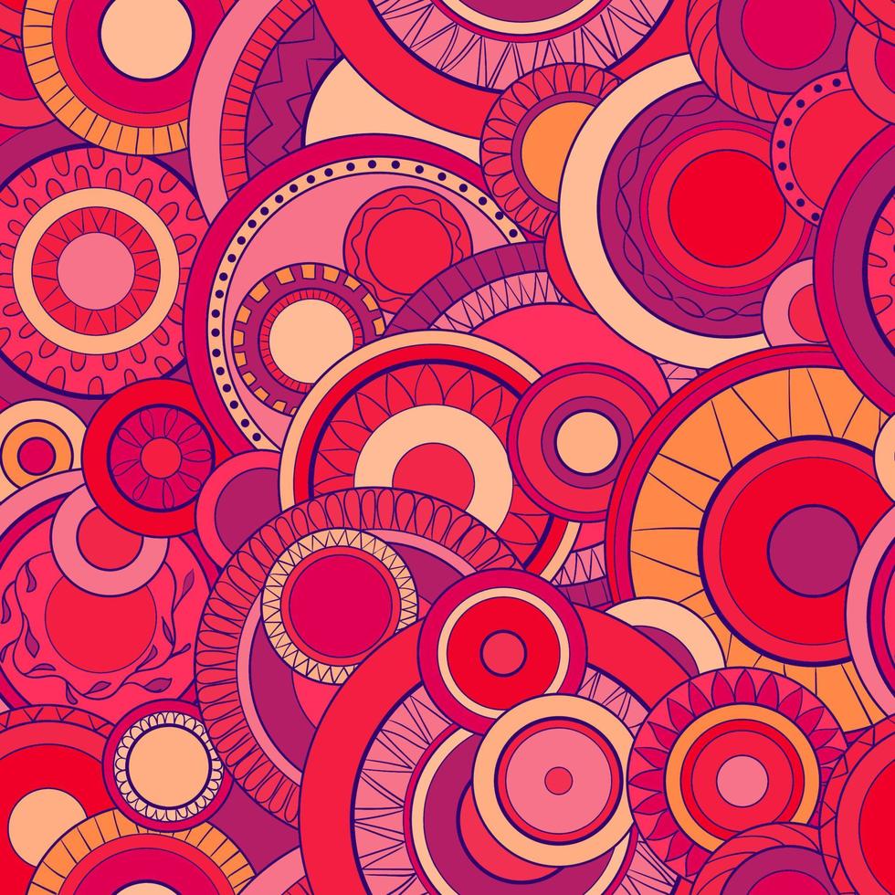 Seamless background with geometric pattern. Oval and circle shapes vector