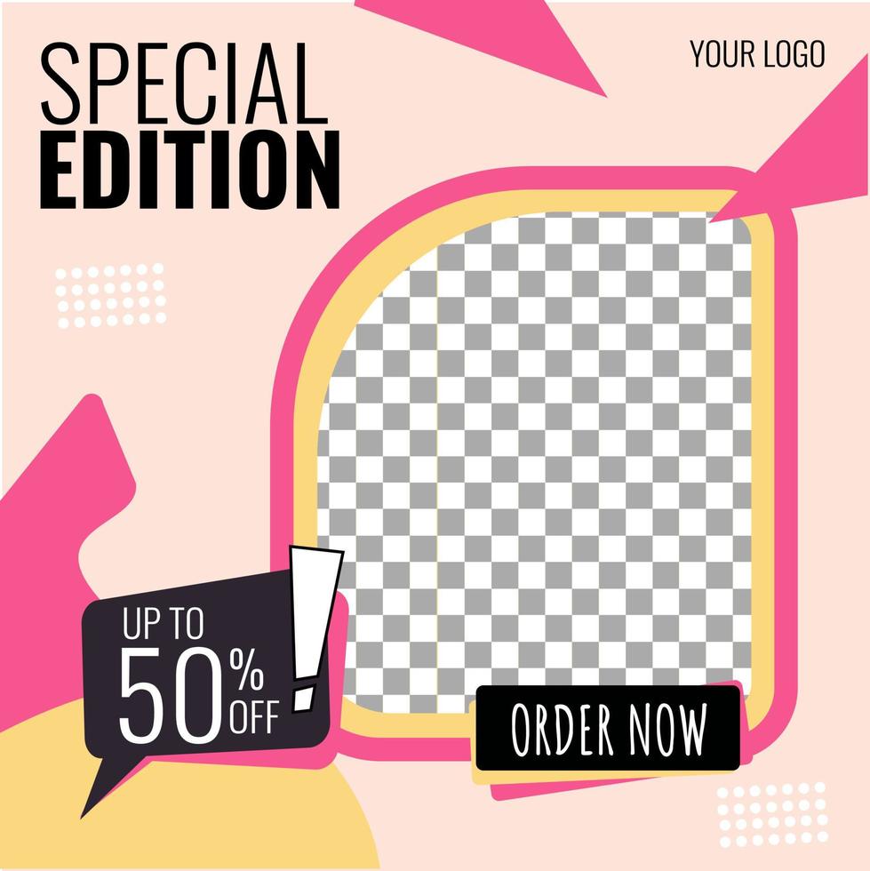 Social Media Post for special edition vector