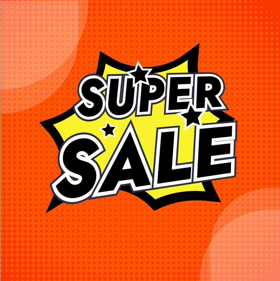 Super sale banner template vector