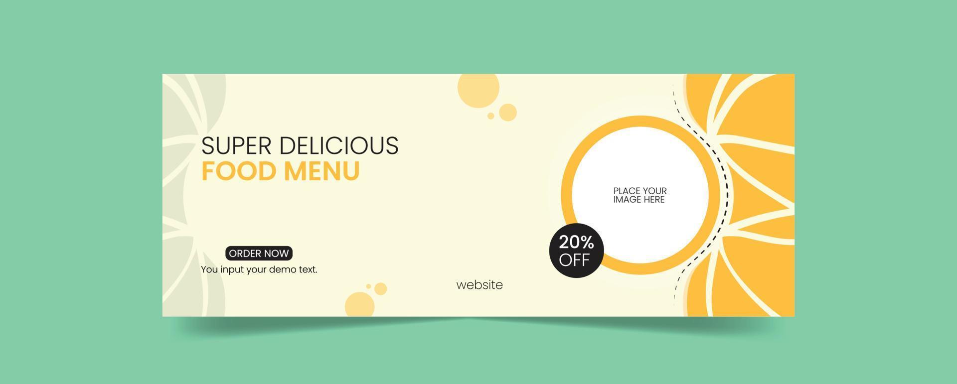 sweet food menu banner design template. yellow food menu banner. sweet banner design template. vector