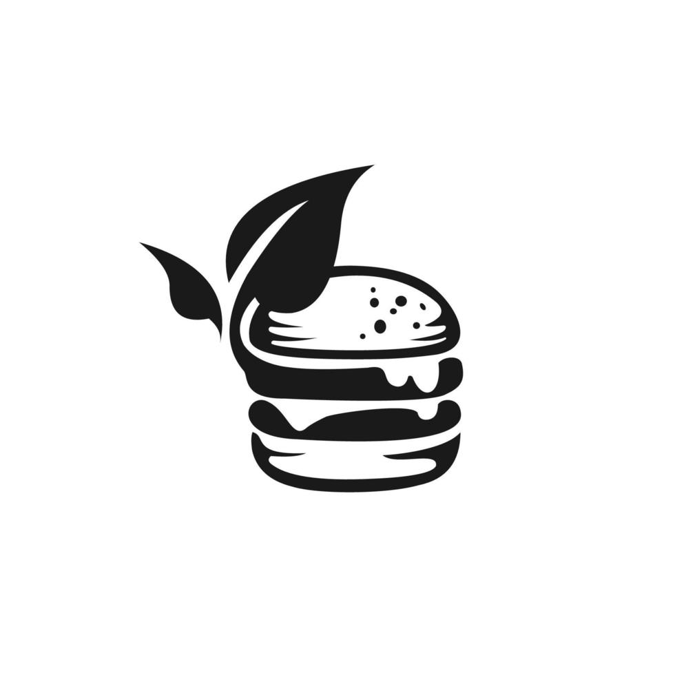 Burger vector logo template in line style. Burger simple icon