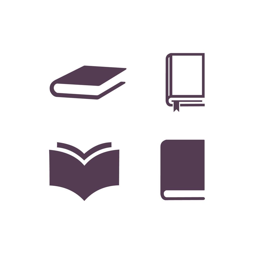 conjunto de iconos de libro, conjunto de iconos de libro sobre fondo blanco aislado vector