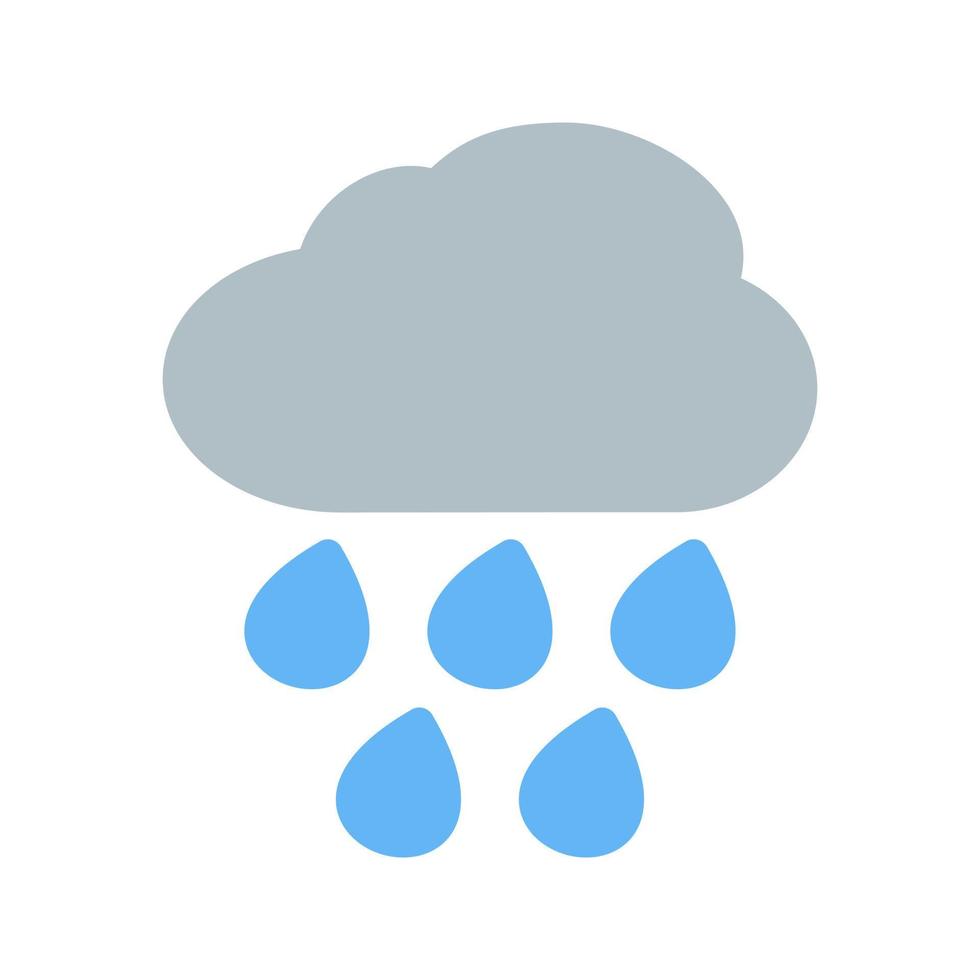 Heavy Rain Flat Multicolor Icon vector