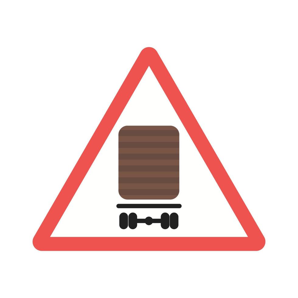 Dangerous Vehicle Flat Multicolor Icon vector
