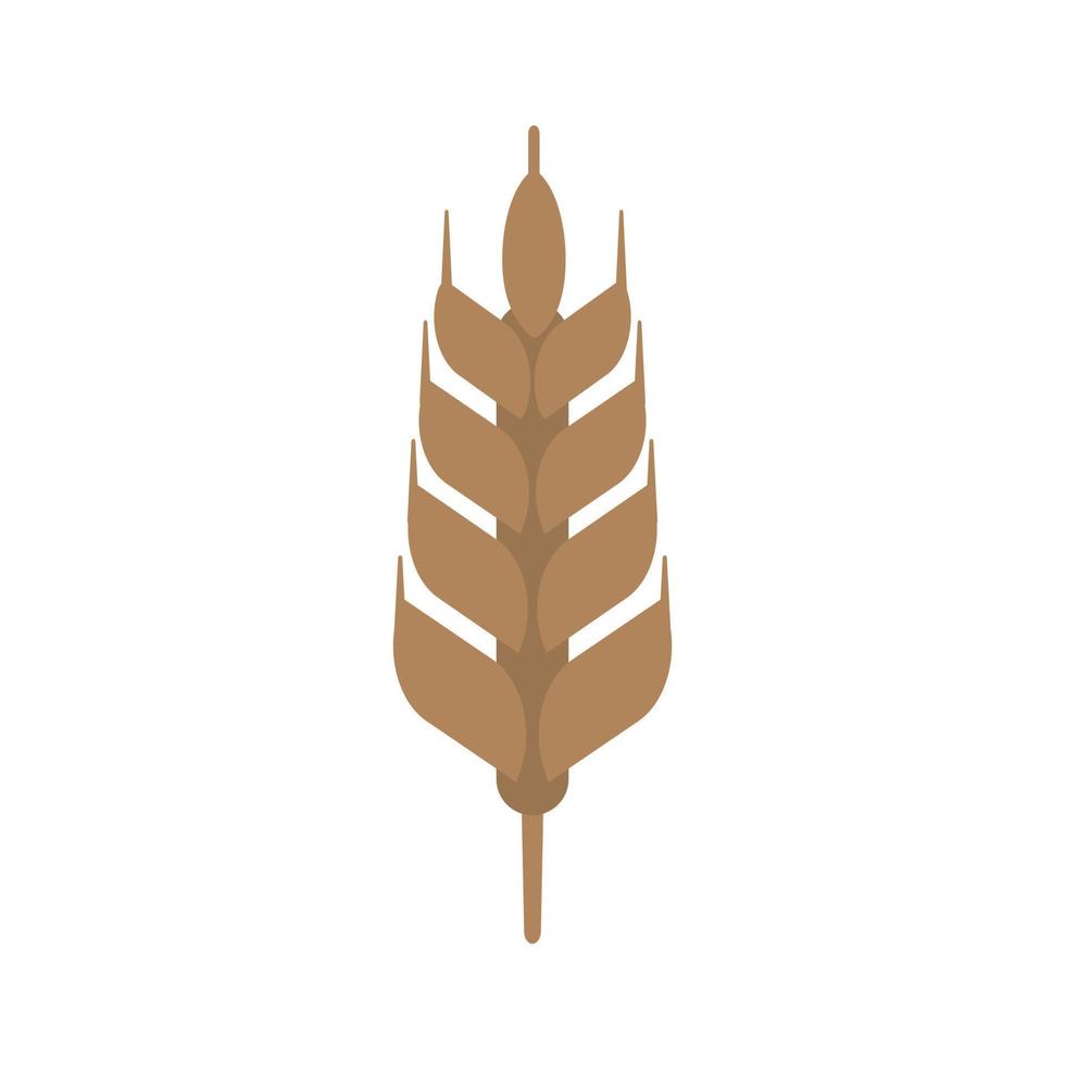 Wheat Flat Multicolor Icon vector