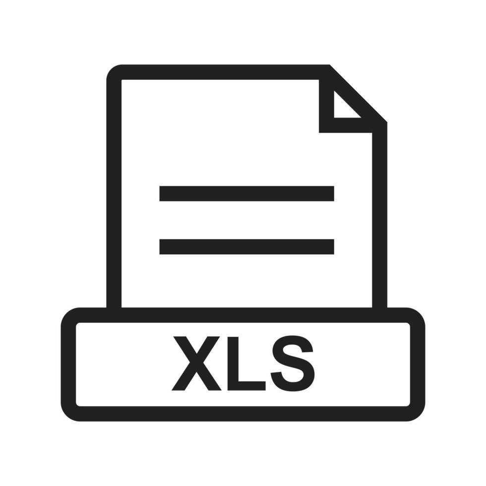 icono de línea xls vector