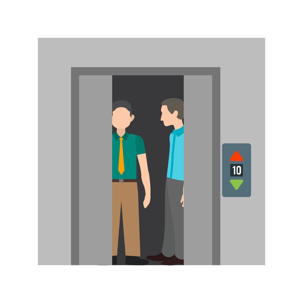 Lift Flat Multicolor Icon vector