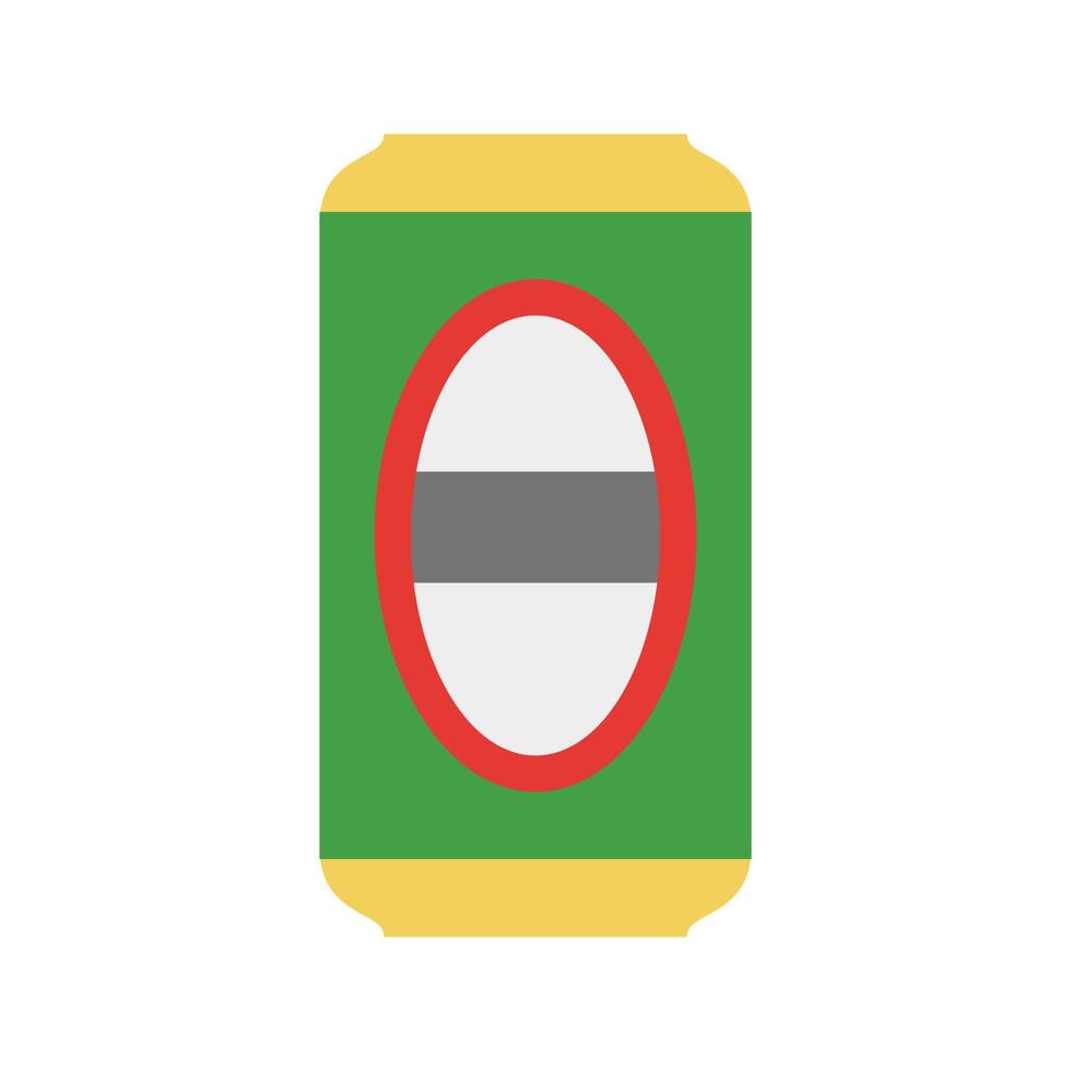 Beer Can II Flat Multicolor Icon vector