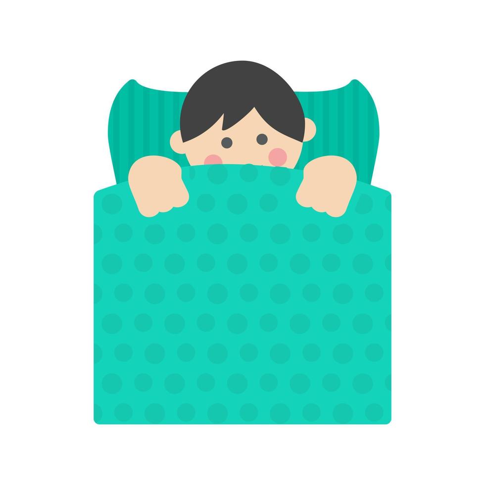 Sleeping Flat Multicolor Icon vector