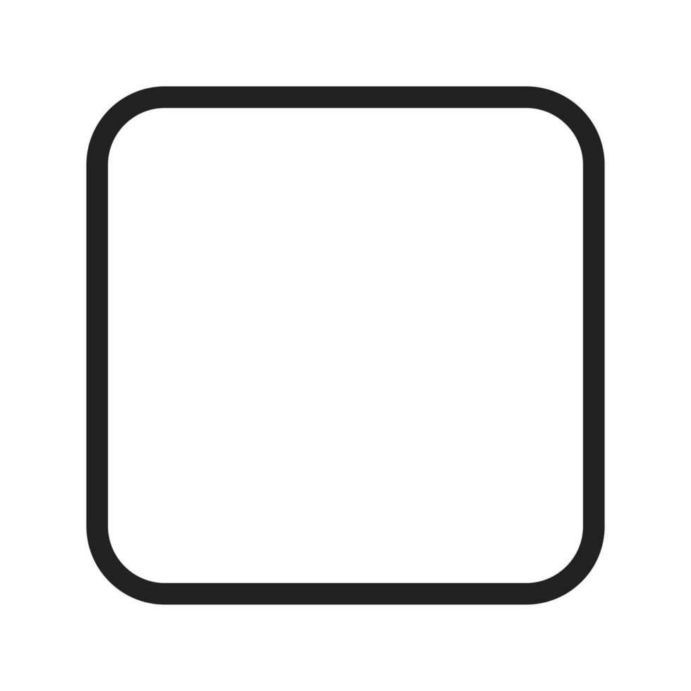 Square with Round Corner Line Icon vector