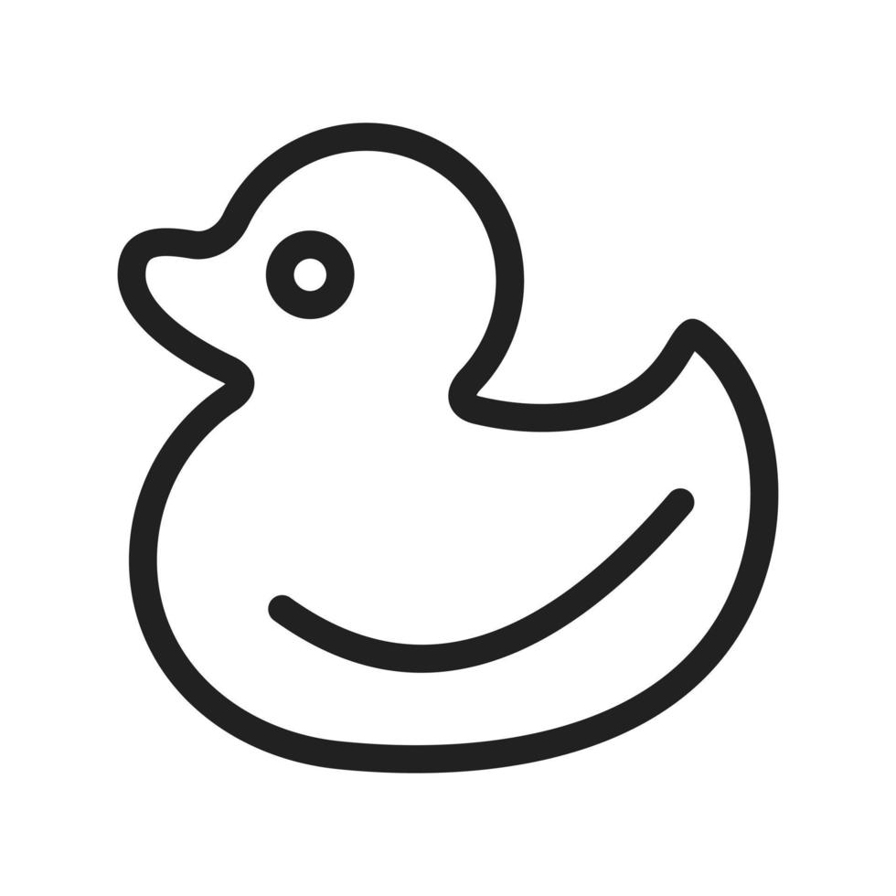 icono de línea de pato vector