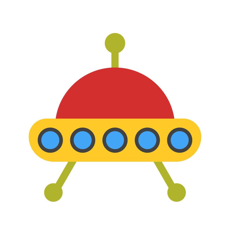 Space Shuttle Flat Multicolor Icon vector