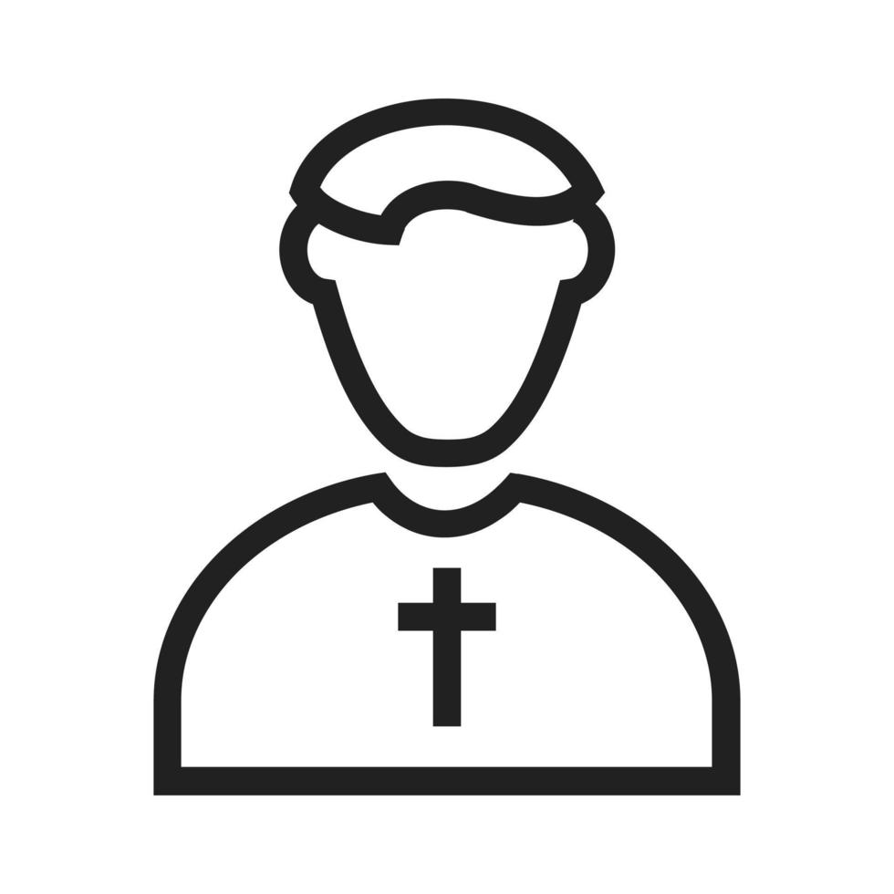 Priest Line Icon vector
