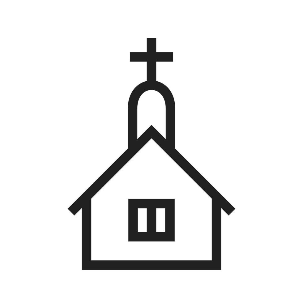 Church Line Icon vector