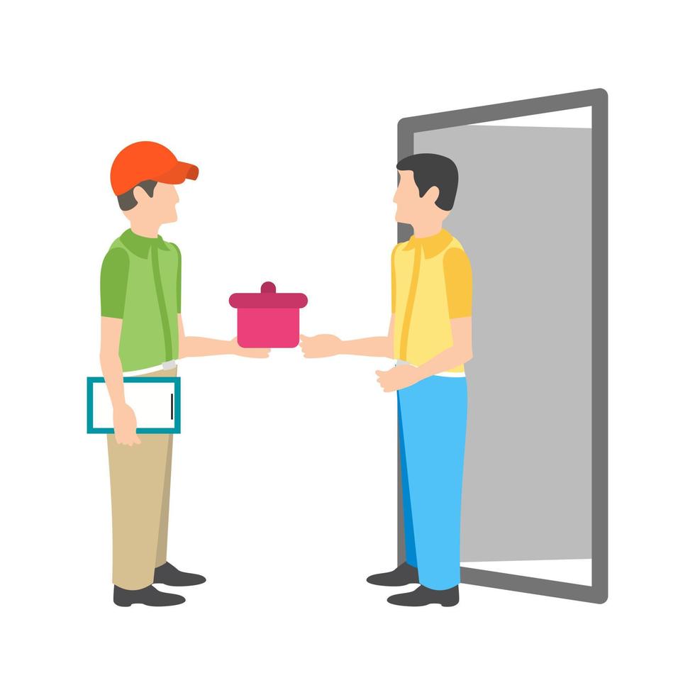 Deliver Flat Multicolor Icon vector