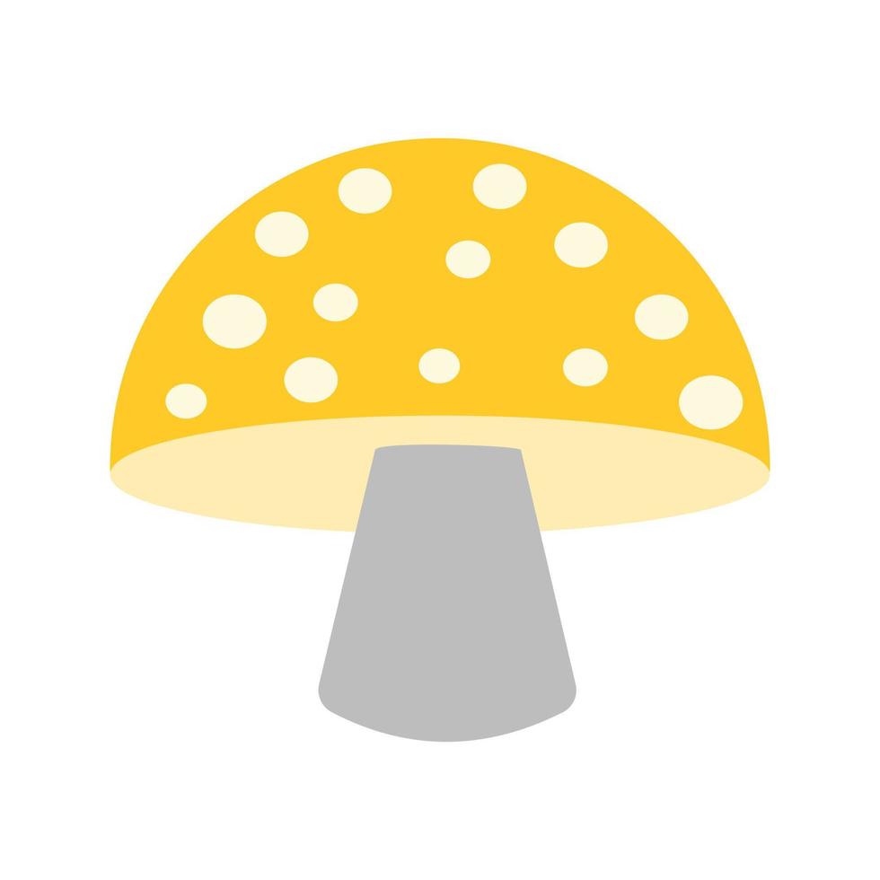 Single Mushroom Flat Multicolor Icon vector