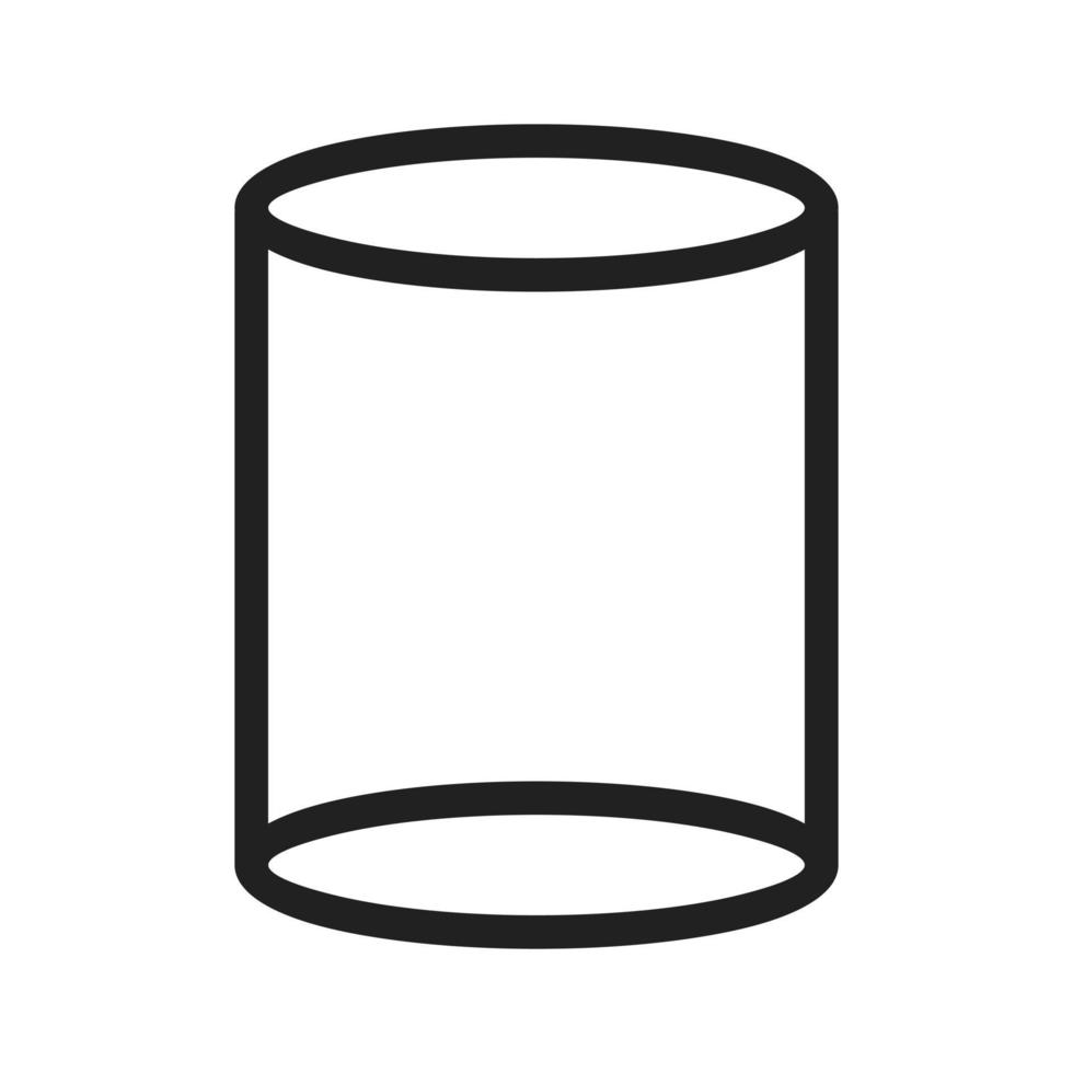 Cylinder Line Icon vector