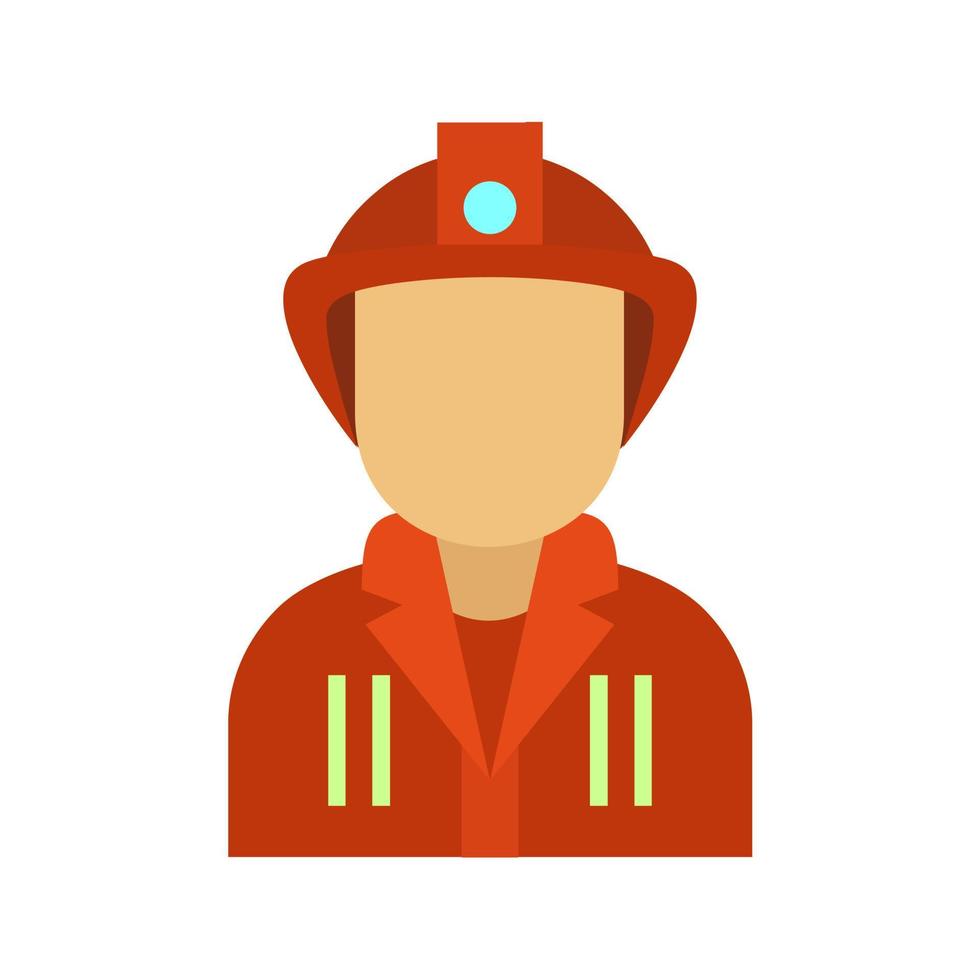 Firefighter Flat Multicolor Icon vector
