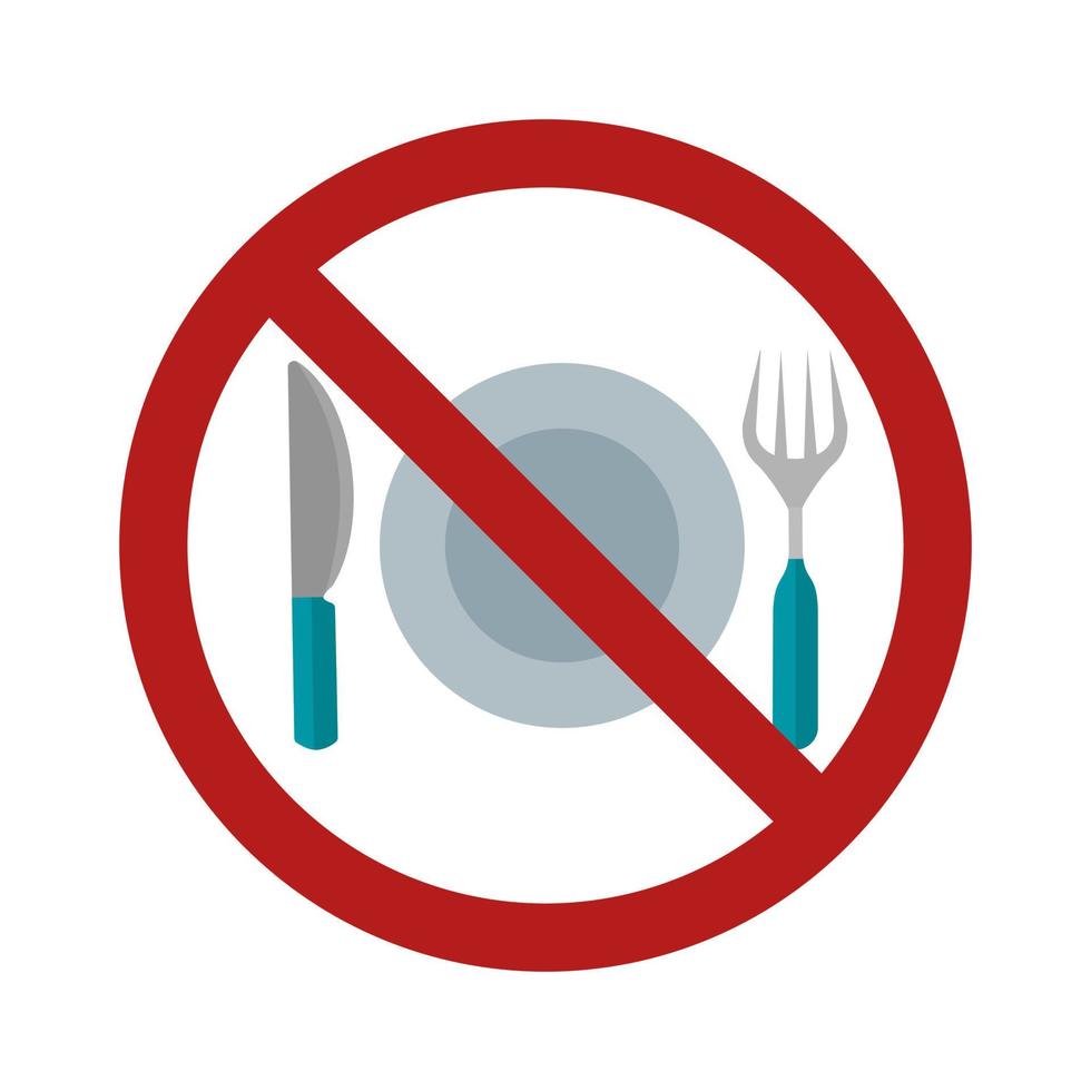 No Food Flat Multicolor Icon vector