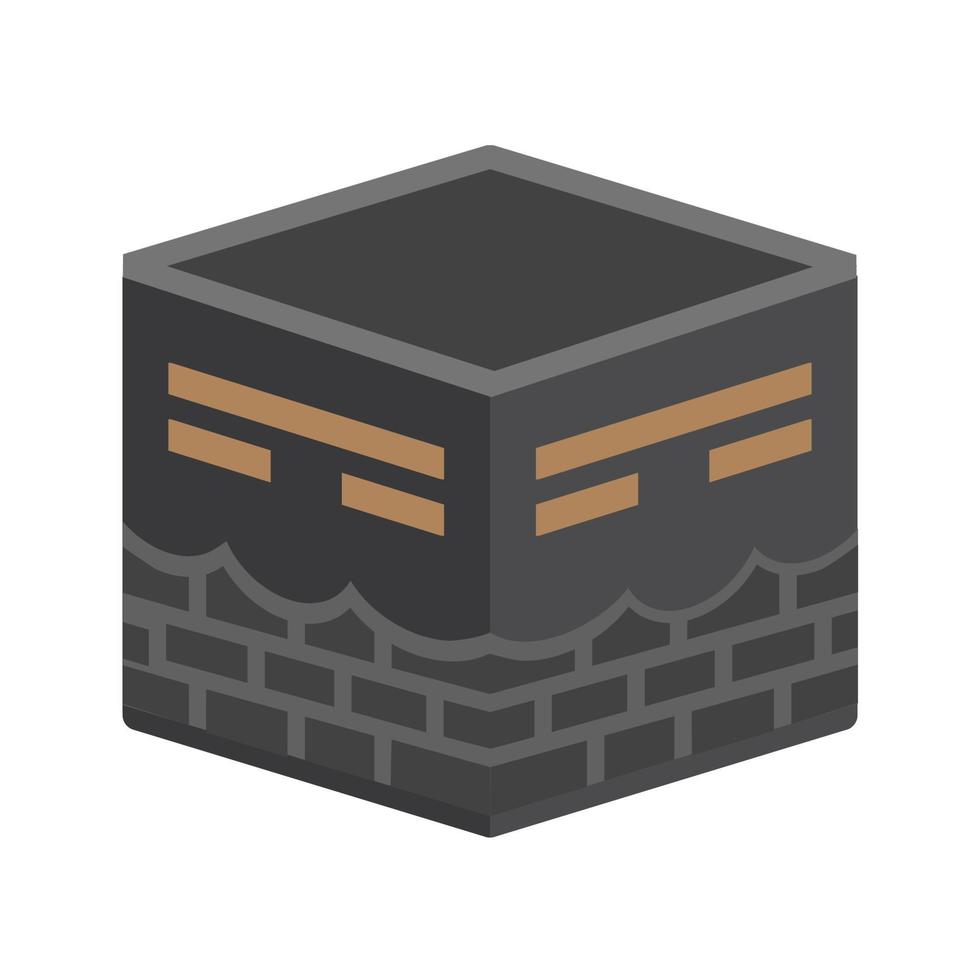 Khana Kaba Flat Multicolor Icon vector