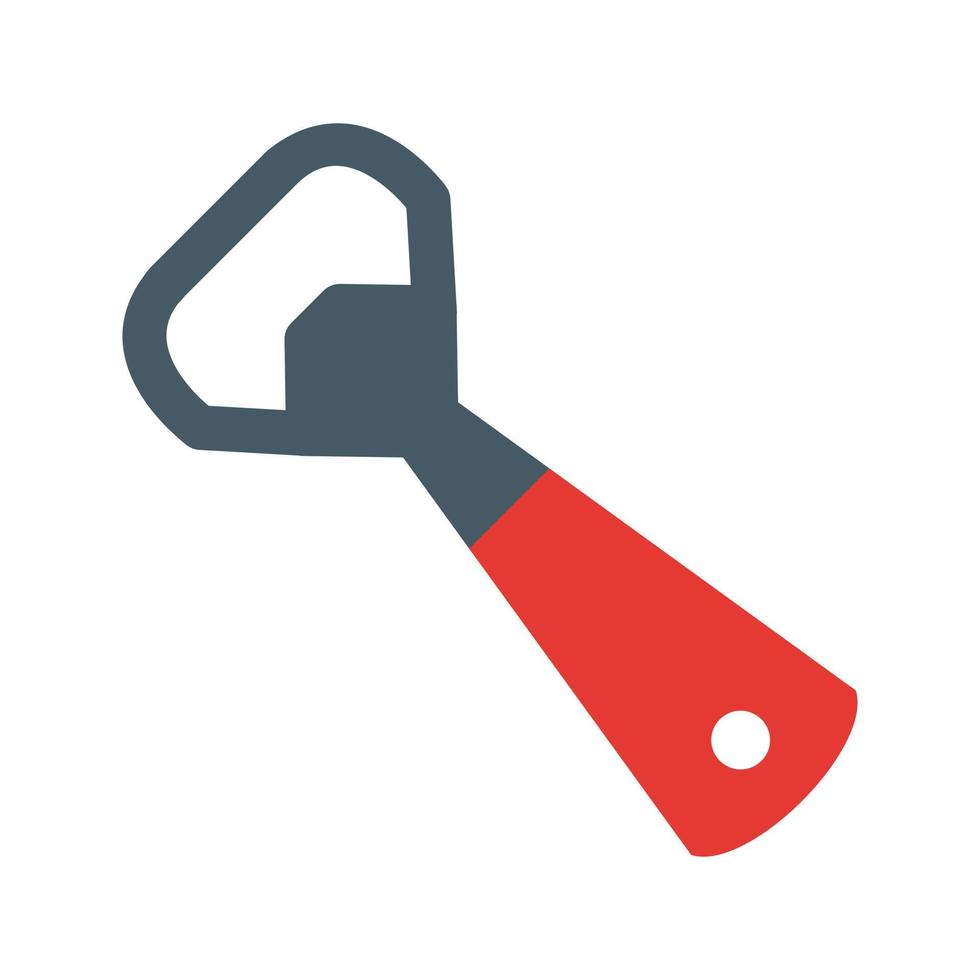 Bottle Opener Flat Multicolor Icon vector