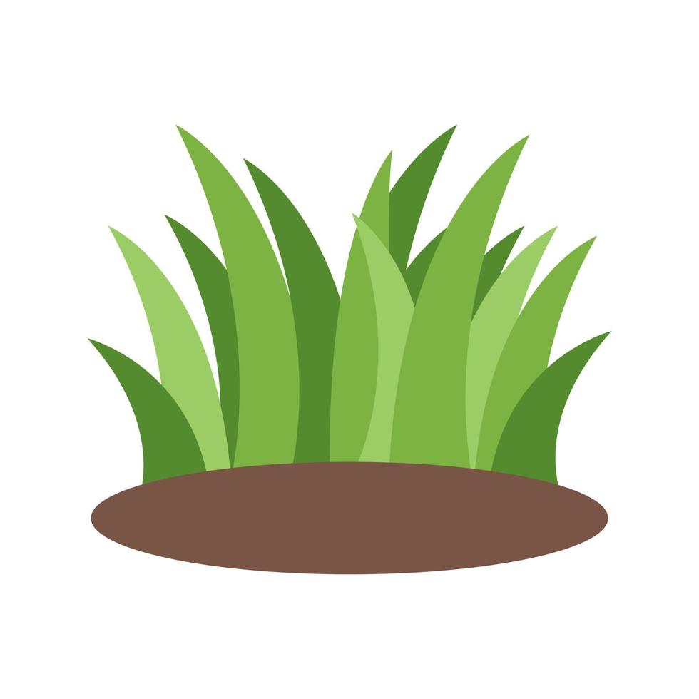 Grass Flat Multicolor Icon vector