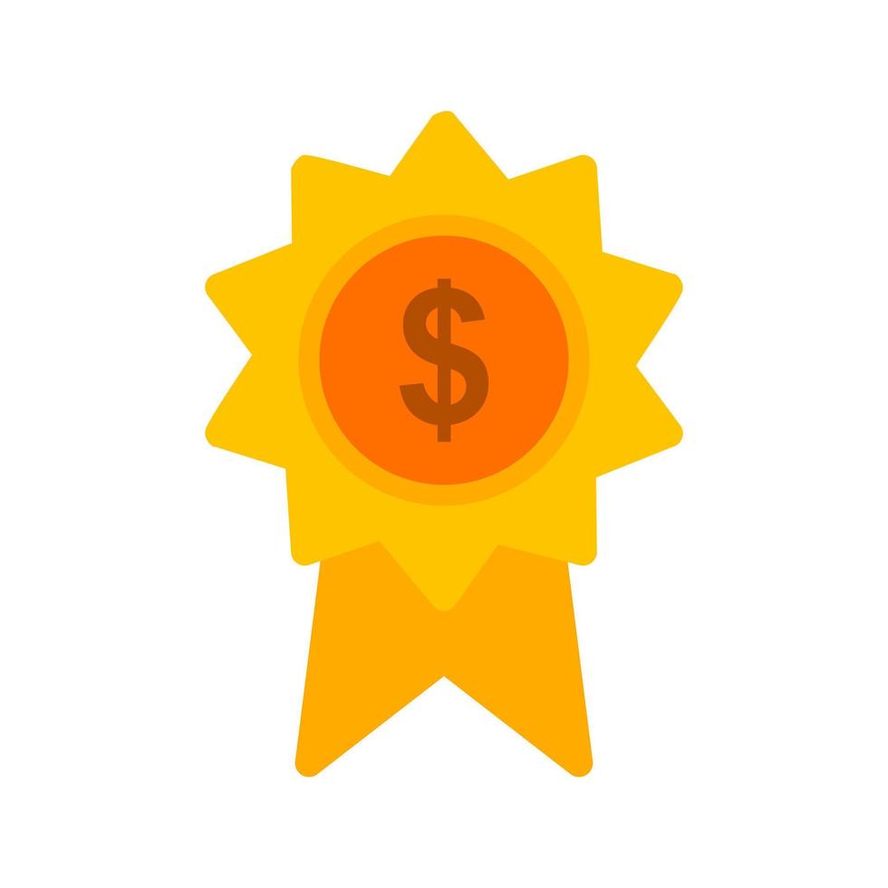 Dollar Badge Flat Multicolor Icon vector