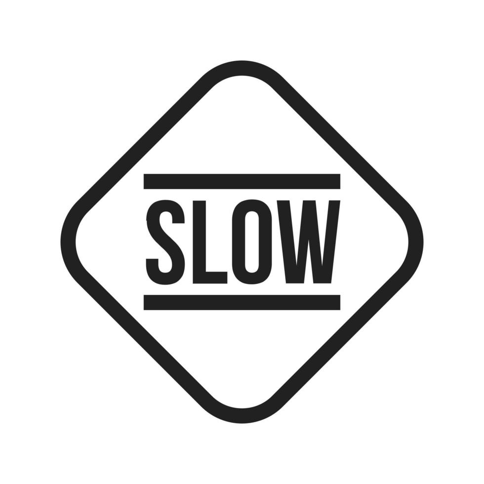 Slow Line Icon vector