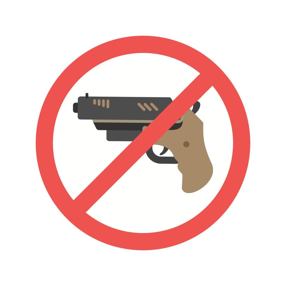 No Weapons Flat Multicolor Icon vector