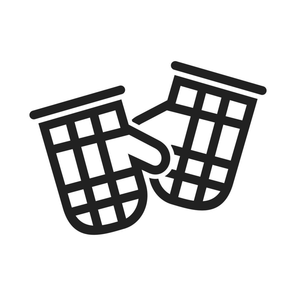 Baking Glove Line Icon vector