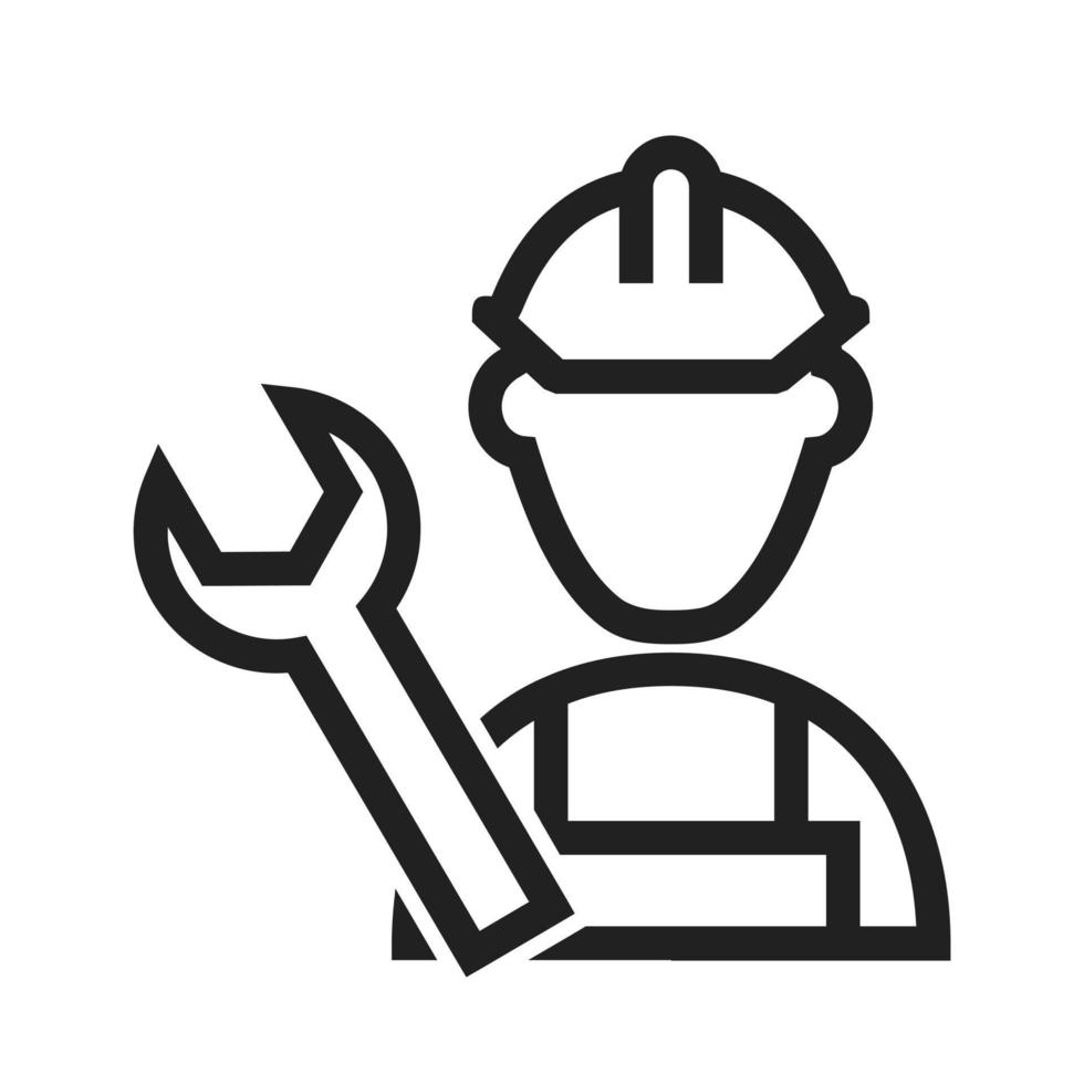 Mechanic Male Line Icon vector