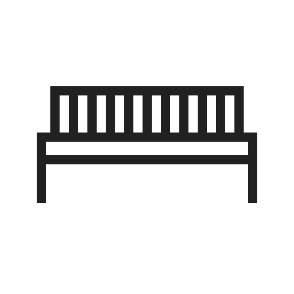 Bench Line Icon vector