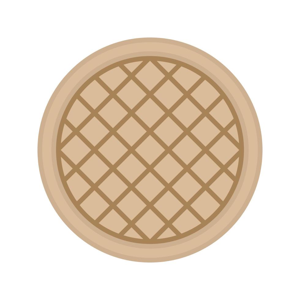 Waffle Flat Multicolor Icon vector