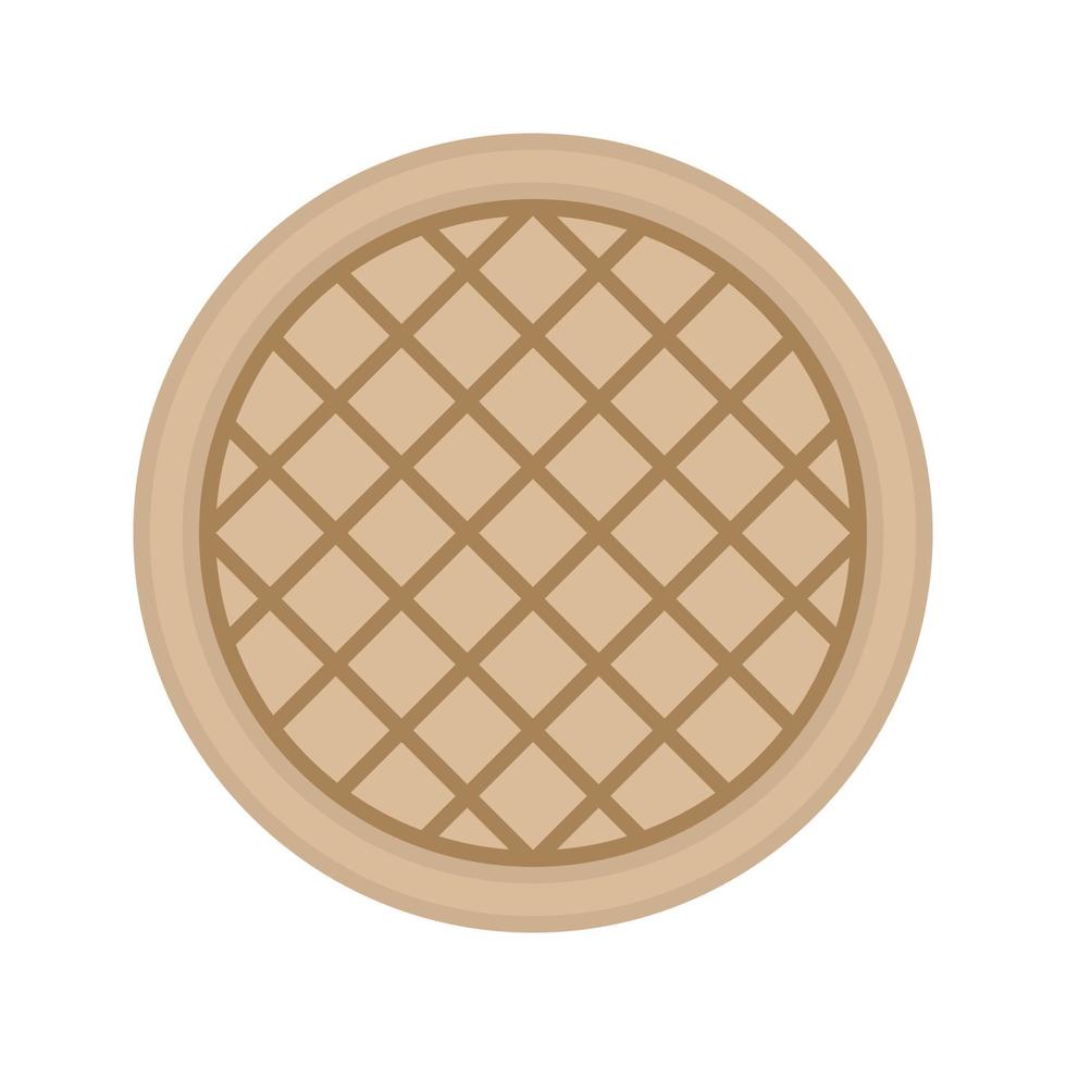 waffle plana icono multicolor vector