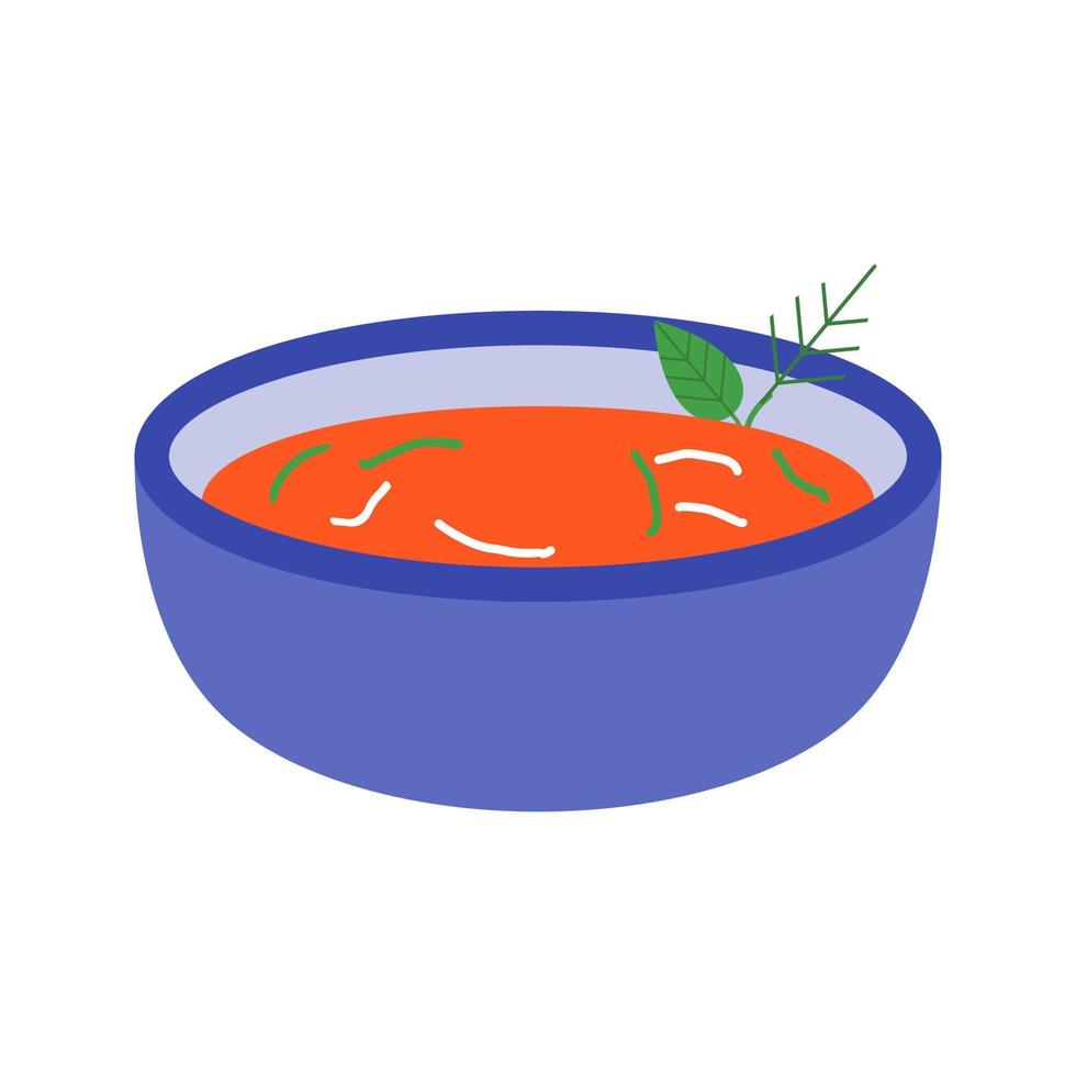 Gazpacho Flat Multicolor Icon vector