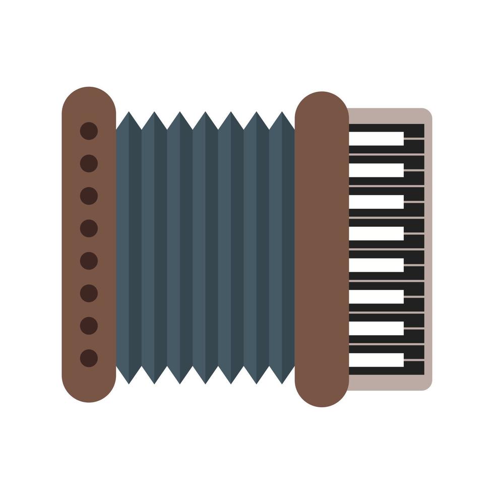 Accordion Flat Multicolor Icon vector