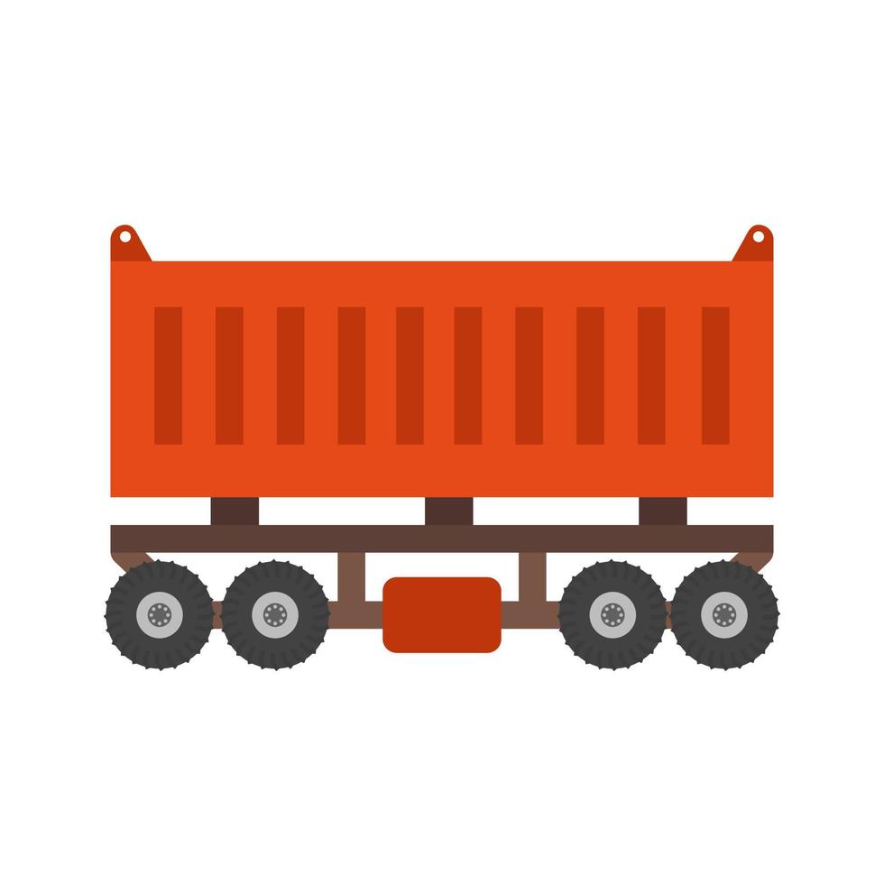 Wagon Flat Multicolor Icon vector